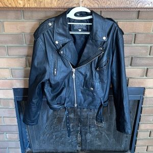 Vintage biker leather jacket